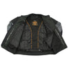 Milwaukee Leather MPM1752 Men's Black/Grey Textile and Mesh Armored Motorcycle Biker Racing Jacket