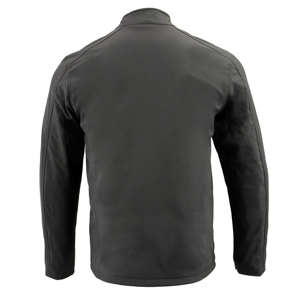 Nexgen Heat NXM1762SET Men’s Grey Soft Shell Heated Jacket w/ Standup Collar - for Outdoor Winter Cold Weather Activities