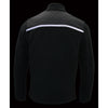 Milwaukee Leather MPM1784 Men's Black Micro Fleece Zipper Front Jacket with Reflective Stripes