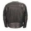 Milwaukee Leather MPM1795 Black Leather with Mesh Armored Racer Motorcycle Jacket for Men - All Seasons