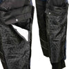 Milwaukee Leather MPM5705 Men's Black Vented Textile Chaps with Leather Trim and Snap Out Liner