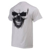 Milwaukee Leather MPMH116001 Men's 'Ghost' Skull Double Sided White Printed T-Shirt - 2X-Large