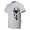 Milwaukee Leather MPMH116001 Men's 'Ghost' Skull Double Sided White Printed T-Shirt - Large