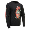 Milwaukee Leather MPMH117005 Men’s ‘Electric Skull’ Long Sleeve Black T-Shirt - 2X-Large