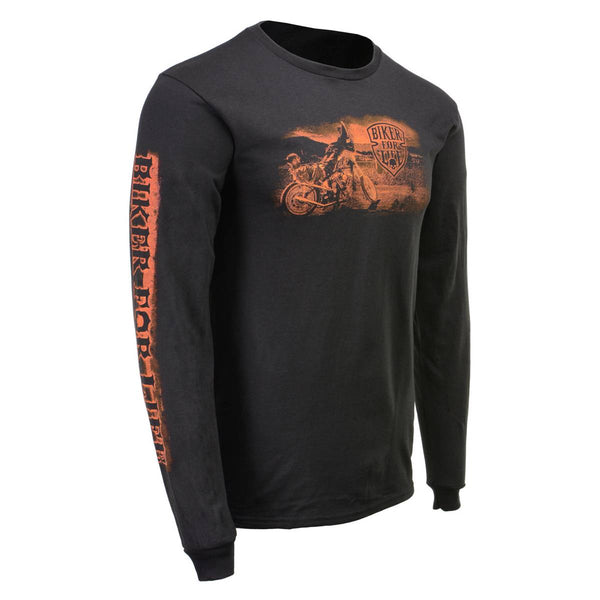 Milwaukee Leather MPMH117006 Men’s ‘Coolin’ Long Sleeve Black T-Shirt - Medium