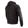 Milwaukee Leather MPMH118002 Men’s ‘Shredder Skull’ Black Hoodie with Zipper Closure - Medium