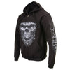 Milwaukee Leather MPMH118002 Men’s ‘Shredder Skull’ Black Hoodie with Zipper Closure - X-Large