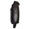 Milwaukee Leather MPMH118002 Men’s ‘Shredder Skull’ Black Hoodie with Zipper Closure - 2X-Large