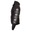 Milwaukee Leather MPMH118003 Men’s ‘Skull and Crossbones’ Black Hoodie with Zipper Closure - Large