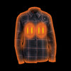 NexGen Heat Women’s NXL2602SET 'Bonnie' Black - Grey Heated Flannel Sleeve Shirt for Outdoor Activities w/Battery