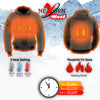 Nexgen Heat MPL2713SET Women Grey 'Heated' Front Zipper Fiery Hoodie Jacket for Outdoor Activities