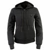 Nexgen Heat MPL2713SET Women Black 'Heated' Front Zipper Fiery Hoodie Jacket for Outdoor Activities