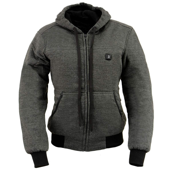 Nexgen Heat MPL2713SET Women Grey 'Heated' Front Zipper Fiery Hoodie Jacket for Outdoor Activities