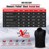 Nexgen Heat Women's NXL4301SET Puffer Black Heated Winter Vest - for Winter Cold Weather Riding Outdoors