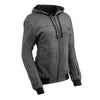 Nexgen Heat MPL2717DUAL Technology Women's Heated Hoodie - Grey Sweatshirt Jacket for Winter Season w/ Battery Pack