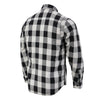 Nexgen Heat Men's NXM1601SET Riffraff Black/Grey/White Heated Flannel Sleeve Shirt Outdoor Activities w/Battery