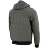 Nexgen Heat Men’s Grey Heated Hoodie Jacket – Winter Motorcycle Riding Gear for Cold Outdoors MPM1713SET