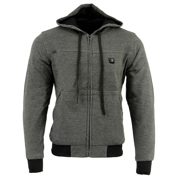Nexgen Heat Men’s Black Heated Hoodie Jacket – Winter Motorcycle Riding Gear for Cold Outdoors MPM1713SET