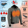 Nexgen Heat Men’s Black Heated Hoodie Jacket – Winter Motorcycle Riding Gear for Cold Outdoors MPM1713SET