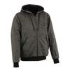 Nexgen Heat MPM1717DUAL Technology Men's “Fiery’’ Heated Hoodie - Grey Sweatshirt Jacket for Winter w/ Battery Pack