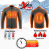 Nexgen Heat NXM1762SET Men’s Grey Soft Shell Heated Jacket w/ Standup Collar - for Outdoor Winter Cold Weather Activities