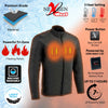 Nexgen Heat NXM1762SET Men’s Black Soft Shell Heated Jacket w/ Standup Collar - for Outdoor Winter Cold Weather Activities