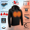 Nexgen Heat NXM1767SET Men's 'Ruffled' Black Soft Shell Heated Hooded Jacket- for Outdoor Winter Cold Weather Activities