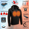 Nexgen Heat NXM1767SET Men's 'Ruffled' Black Soft Shell Heated Hooded Jacket (Included Rechargeable 10000mAh Battery)