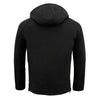 Nexgen Heat NXM1767SET Men's 'Ruffled' Black Soft Shell Heated Hooded Jacket- for Outdoor Winter Cold Weather Activities
