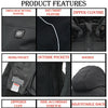 Nexgen Heat NXM1767SET Men's 'Ruffled' Black Soft Shell Heated Hooded Jacket- for Outdoor Winter Cold Weather Activities
