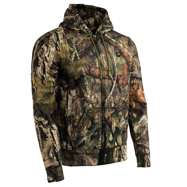 Nexgen Heat NXM1776SET Men's Camouflaged Heated Zipper Hoodies - for Outdoor Winter Cold Weather Activities