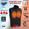Nexgen Heat Men's NXM3301SET Puffer Black Heated Winter Vest - for Outdoor Cold Weather Activities