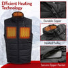Nexgen Heat Men's NXM3301SET Puffer Black Heated Winter Vest - for Outdoor Cold Weather Activities