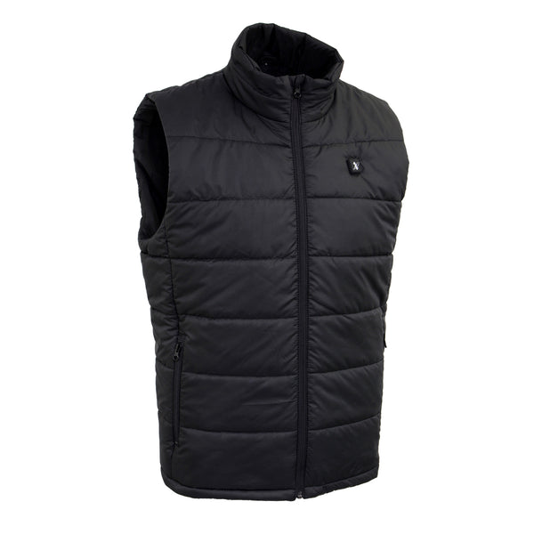 Nexgen Heat Men's NXM3301SET Puffer Black Heated Winter Vest - for Outdoor Winter Cold Weather Activities