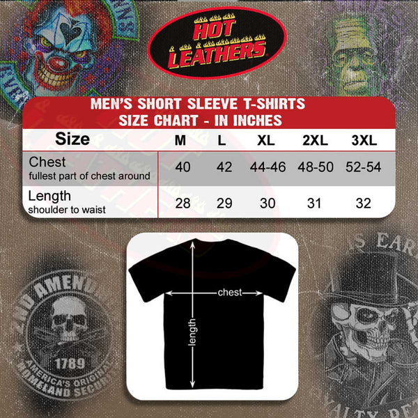 Hot Leathers GSB362 Men’s ‘R.E.D’ Short Sleeve Red T-Shirt