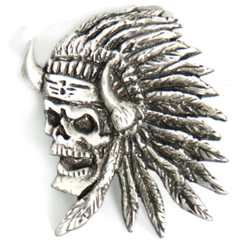 Milwaukee Leather MLP9227 Indian Skull Pin For Jackets, Vest, Hats and Clothing