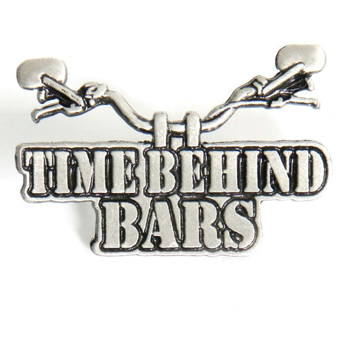 Milwaukee Leather MLP9232 Time Behind Bars Pin For Jackets, Vest, Hats and Clothing