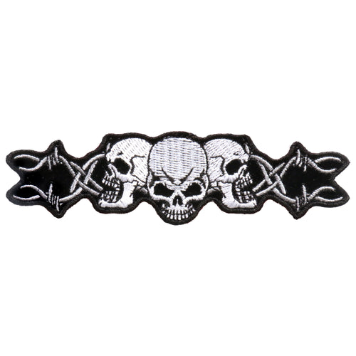 Hot Leathers PPA1052 Barbed Wire Skull Trio Patch 5