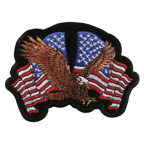 Hot Leathers PPA1580  Eagle 2 Flags Patch 4