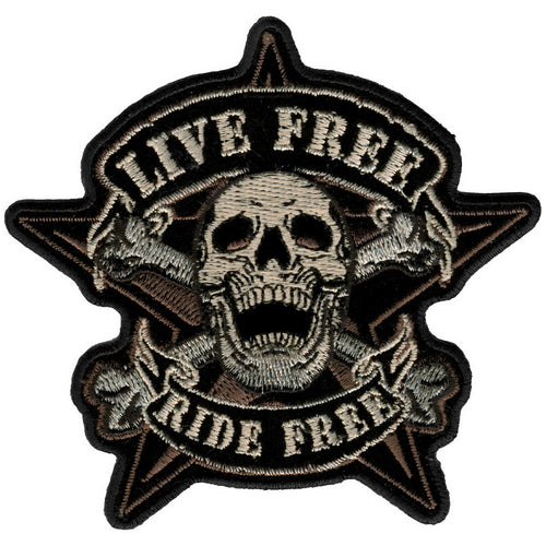 Hot Leathers PPA5100 Live Free Skull Biker Patch 4