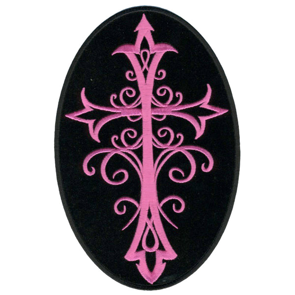 Hot Leathers PPA5790 Pink Crucifix 3" x 5" Patch