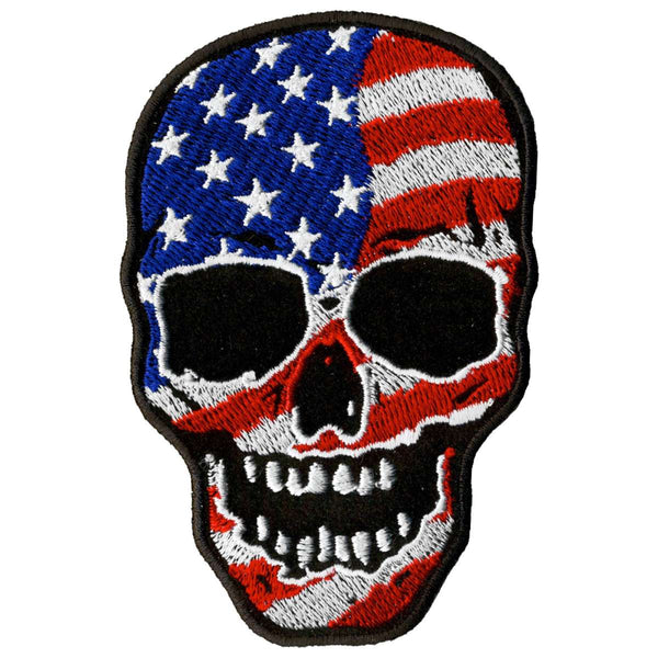 Hot Leathers 3" x 4" American Flag Skull Patch PPA7290