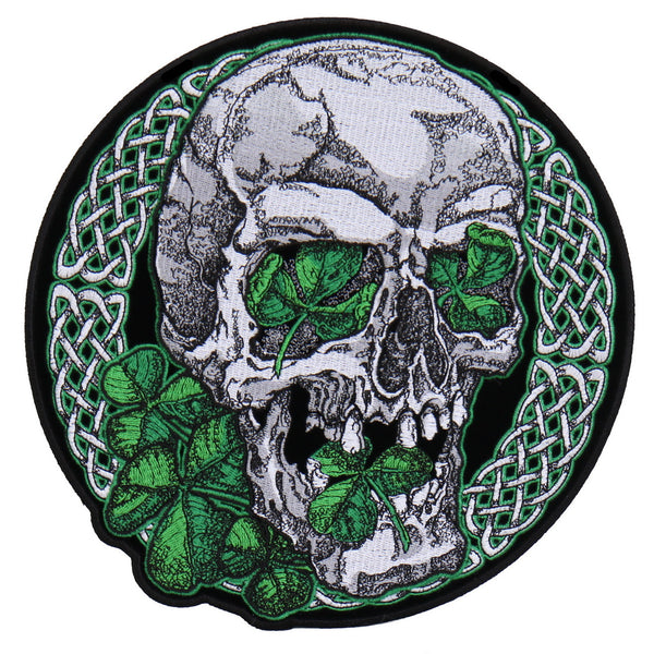 Hot Leathers PPA7575 Irish Skull 4" x 4" Patch