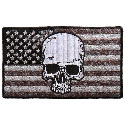 Hot Leathers PPA9903 Gray Flag Skull 4