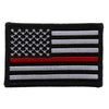 Hot Leathers PPF5112 Flag Thin Red Line Embroidered 3"x2" Patch