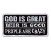 Hot Leathers PPL9637 God Is Great Beer Is Good 4"x2" Patch