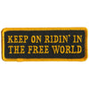 Hot Leathers PPL9785 Keep On Free World 4"x 2" Patch