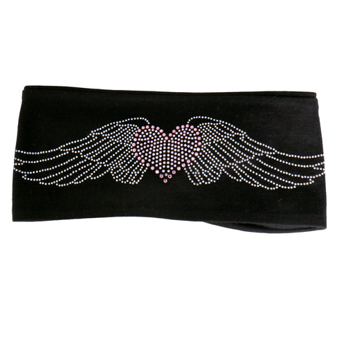 Hot Leathers RWC1003 Original Heart with Wings Bling Headwrap