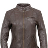 Milwaukee Leather Vintage SFL2811 Women's Brown Zipper Front Motorcycle Casual Fashion Leather Jacket