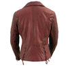 Milwaukee Leather Red Vintage Motorcycle Inspired Vegan Tan Fashion Leather Jacket for Women SFL2812